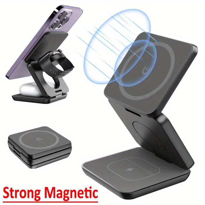 Smartwatch Watches For Iphone - Caricabatterie wireless veloce pieghevole 3 in