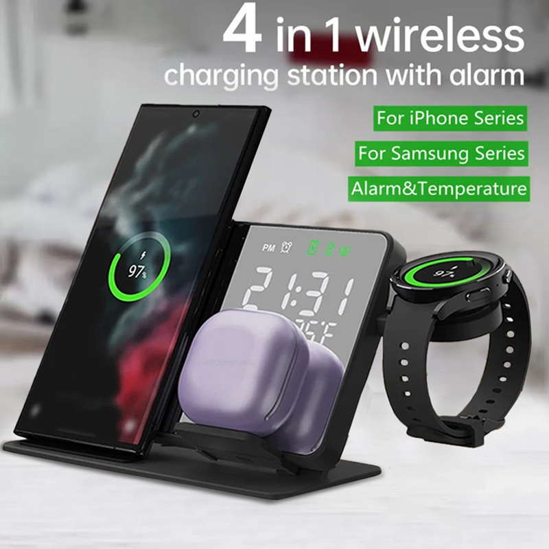 Smartwatch Watches For Iphone - Caricabatterie wireless Sveglia Supporto Stazione di