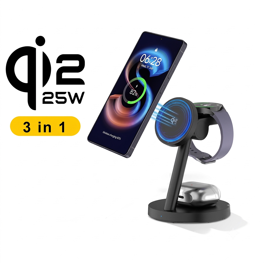 Smartwatch Watches For Iphone - Stazione di Ricarica Wireless Veloce 3in1