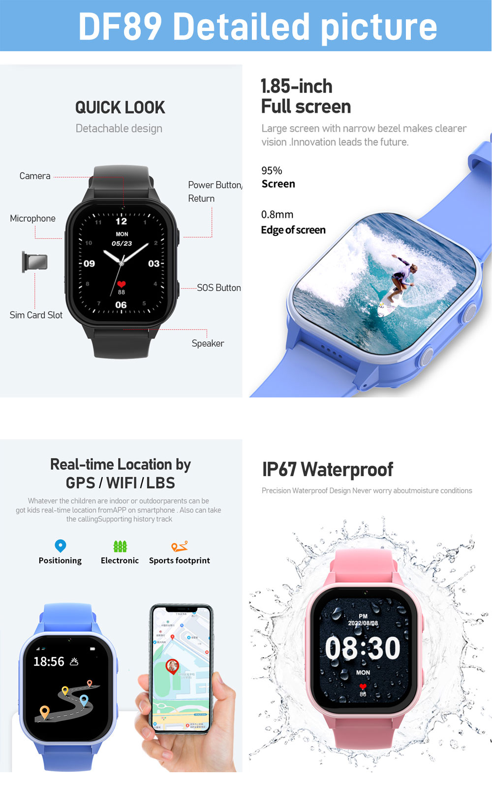 2G 4G Smart Watch per bambini  - Smartwatch Watches For Kid Girl recensione e prezzo